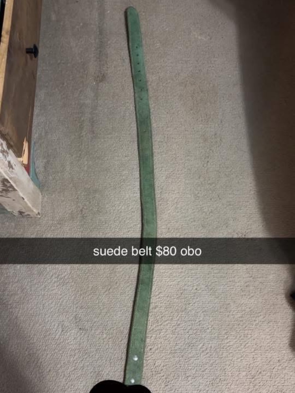 Green Suede Belt